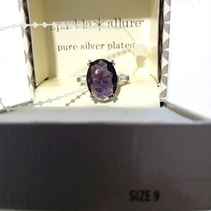 Amethyst silver ring